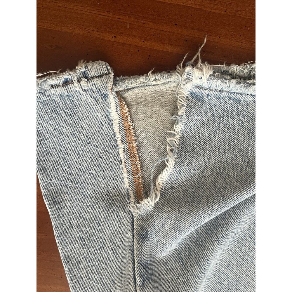 Vtg. Hollister Co Low-Rise Flare Jean 4 R 100% Cotton Boho Distressed Y2K Ripped - Picture 11 of 16